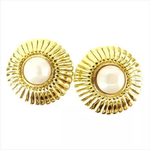 Chanel Earrings GP Gold Woman Authentic Used L2450 - Picture 1 of 6